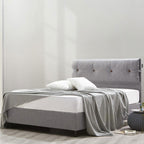 Κρεβάτι με Κεφαλάρι και Αποθηκευτικό Χώρο Hauz Pandora 160X200 Keten 44 Stone